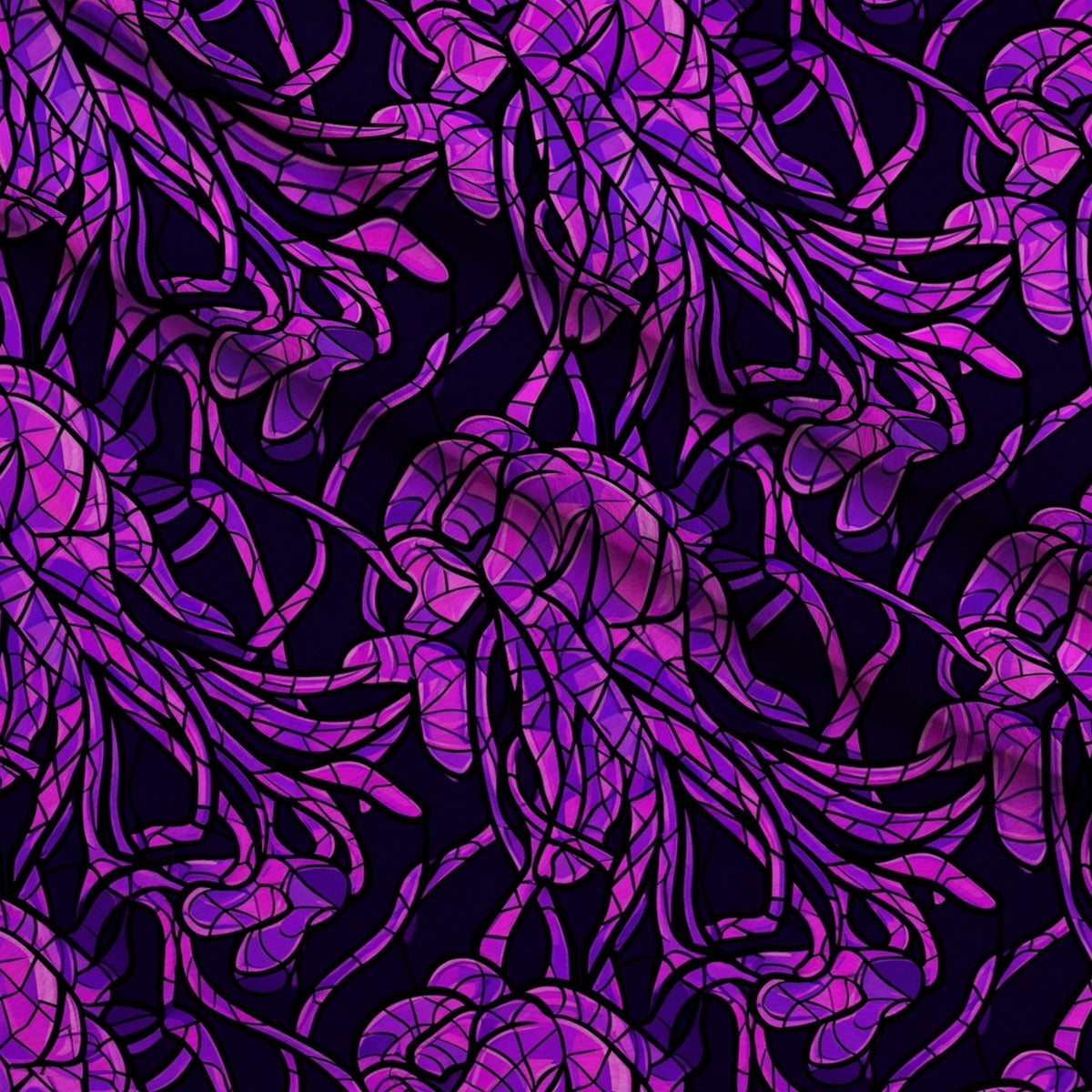 Neon Abyss Pattern 5 Minky Fabric — plush minky folded close-up preview (mv-minky-v1:lying)