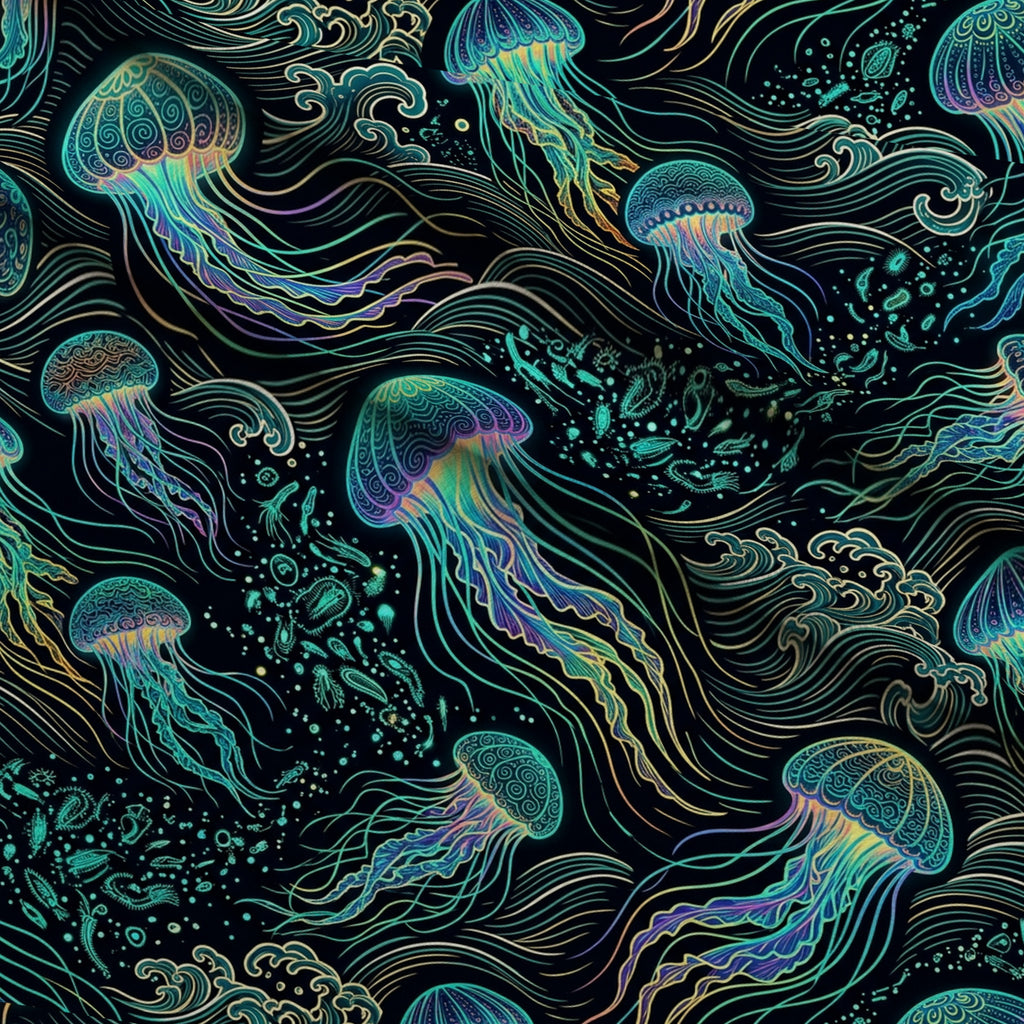 Neon Abyss Pattern 53 Minky Fabric — plush minky folded close-up preview (mv-minky-v1:lying)