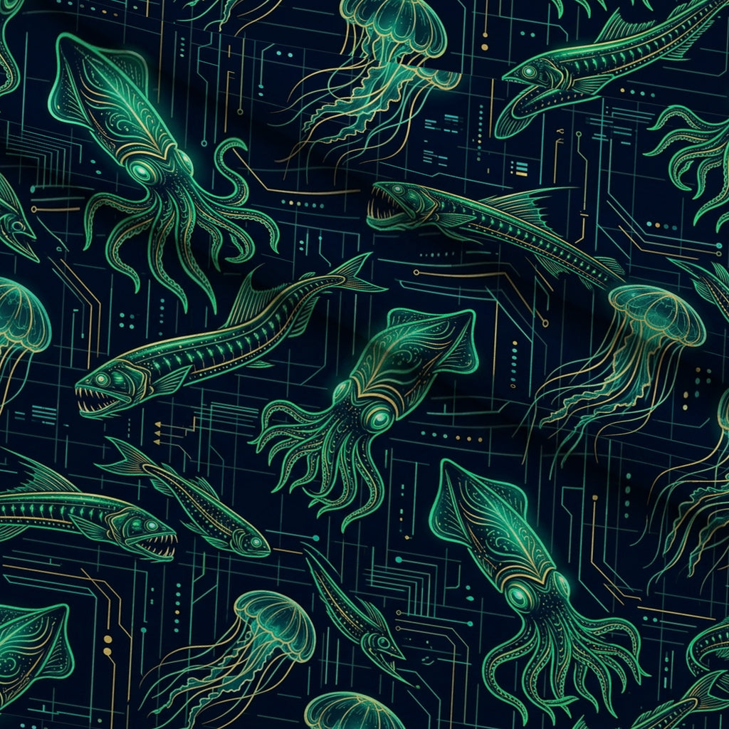 Neon Abyss Pattern 55 Minky Fabric — plush minky folded close-up preview (mv-minky-v1:lying)