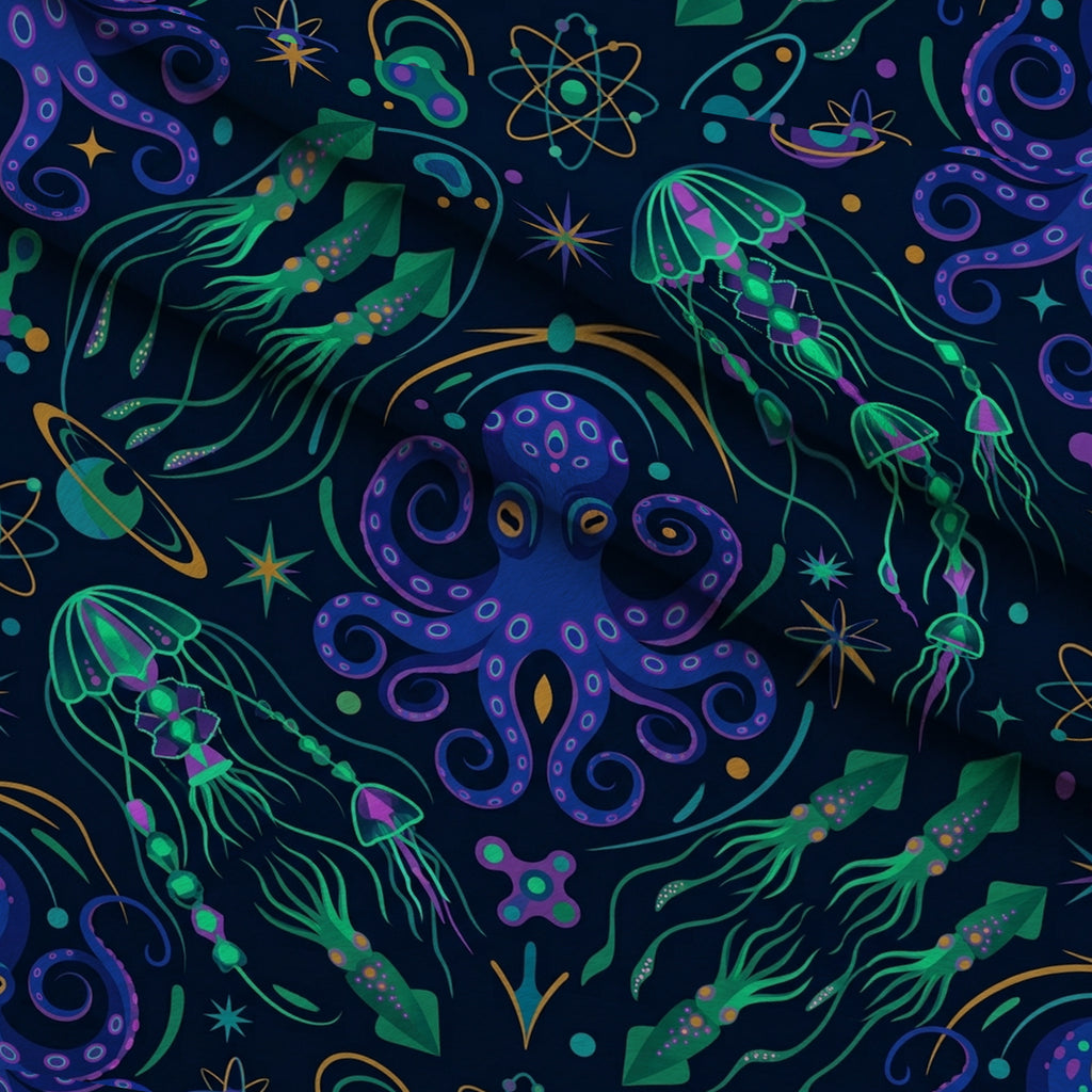 Neon Abyss Pattern 56 Minky Fabric — plush minky folded close-up preview (mv-minky-v1:lying)