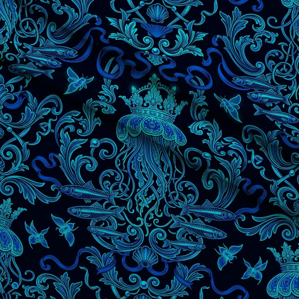 Neon Abyss Pattern 57 Minky Fabric — plush minky folded close-up preview (mv-minky-v1:lying)