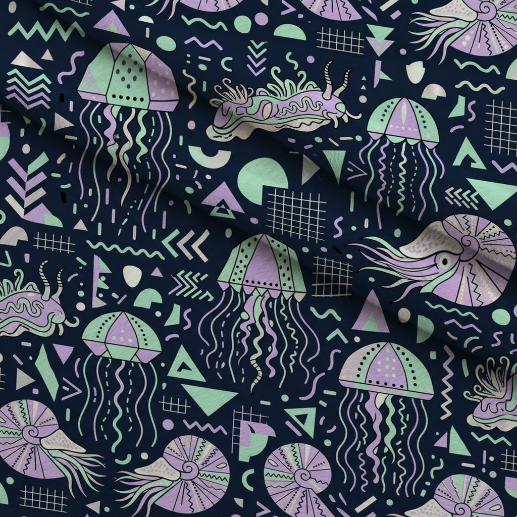 Neon Abyss Pattern 59 Minky Fabric — plush minky folded close-up preview (mv-minky-v1:lying)