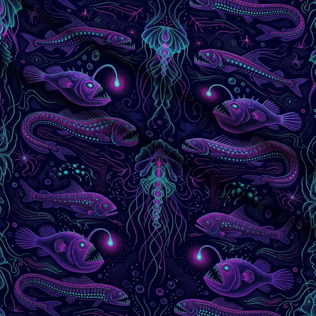 Neon Abyss Pattern 61 Minky Fabric — plush minky folded close-up preview (mv-minky-v1:lying)