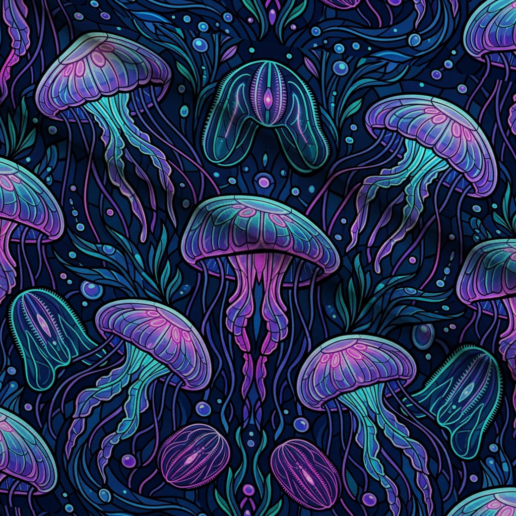 Neon Abyss Pattern 65 Minky Fabric — plush minky folded close-up preview (mv-minky-v1:lying)