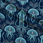 Neon Abyss Pattern 67 Minky Fabric — plush minky folded close-up preview (mv-minky-v1:lying)