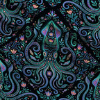 Neon Abyss Pattern 68 Minky Fabric — plush minky folded close-up preview (mv-minky-v1:lying)