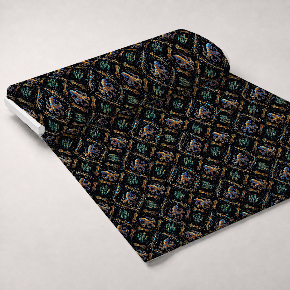 Neon Abyss Pattern 69 Minky Fabric — plush minky unrolled bolt preview (mv-minky-v1:bolt)