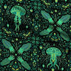 Neon Abyss Pattern 7 Minky Fabric — plush minky folded close-up preview (mv-minky-v1:lying)