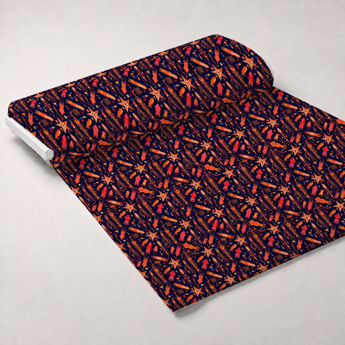 Neon Abyss Pattern 70 Minky Fabric — plush minky unrolled bolt preview (mv-minky-v1:bolt)