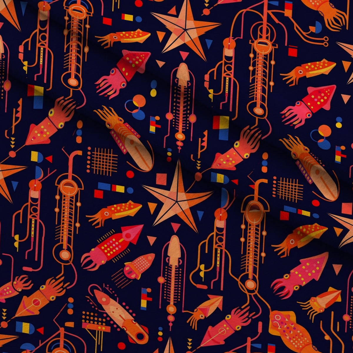 Neon Abyss Pattern 70 Minky Fabric — plush minky folded close-up preview (mv-minky-v1:lying)