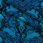 Neon Abyss Pattern 73 Minky Fabric — plush minky folded close-up preview (mv-minky-v1:lying)