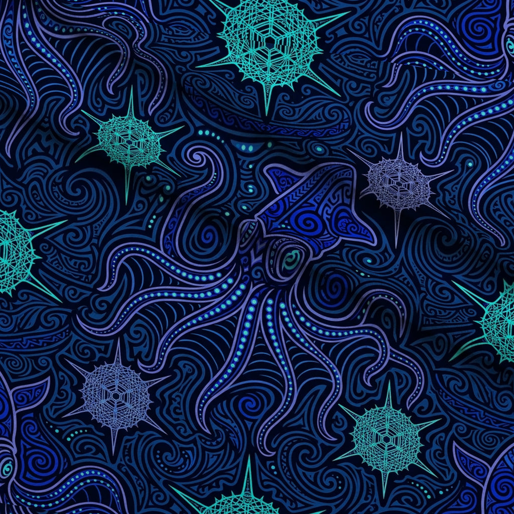Neon Abyss Pattern 77 Minky Fabric — plush minky folded close-up preview (mv-minky-v1:lying)