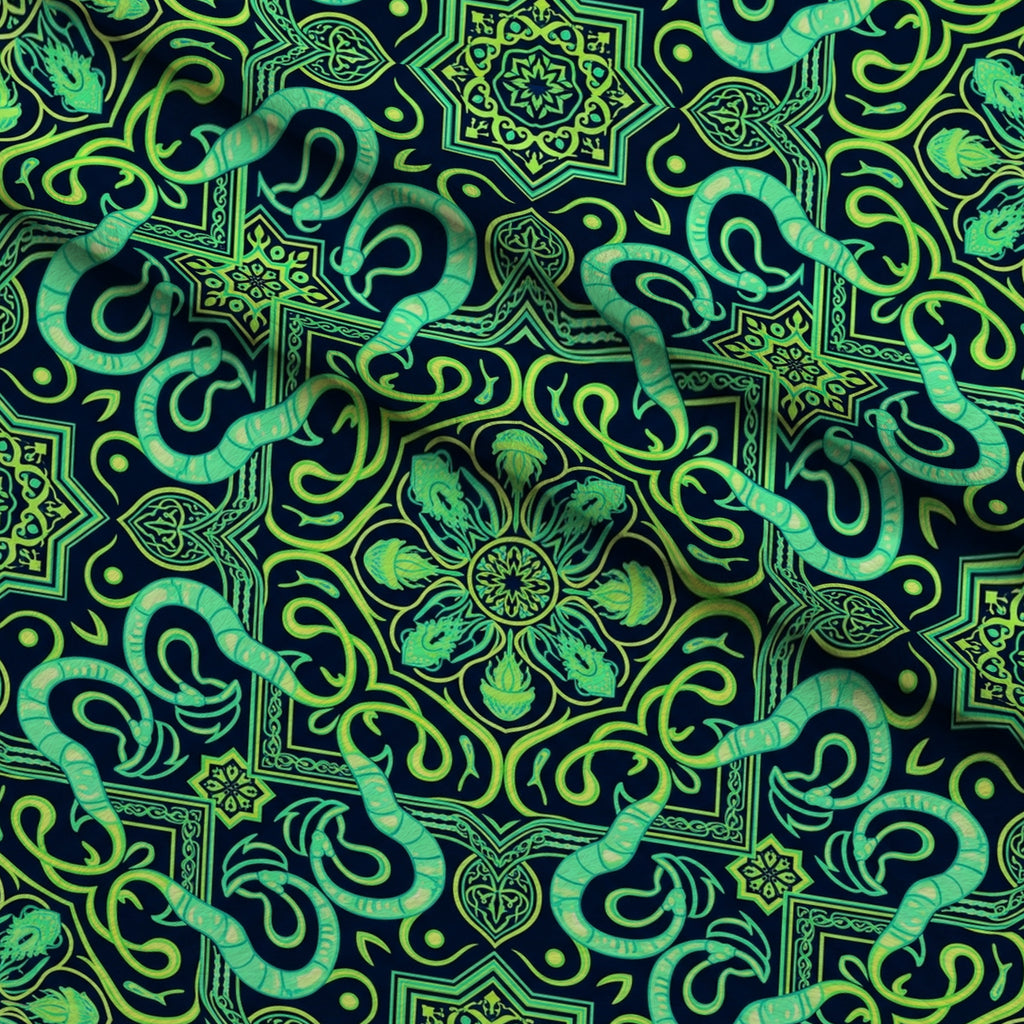 Neon Abyss Pattern 81 Minky Fabric — plush minky folded close-up preview (mv-minky-v1:lying)