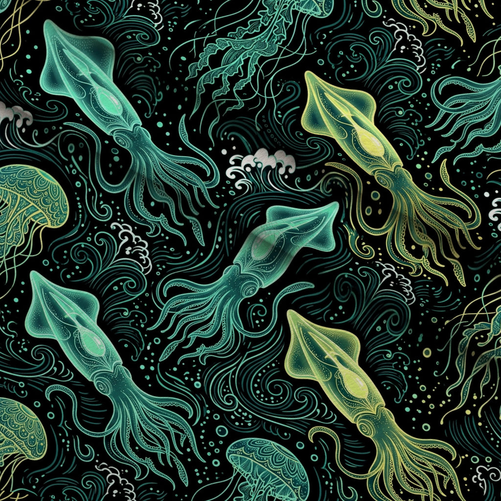 Neon Abyss Pattern 82 Minky Fabric — plush minky folded close-up preview (mv-minky-v1:lying)