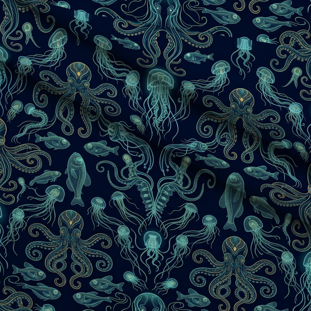 Neon Abyss Pattern 88 Minky Fabric — plush minky folded close-up preview (mv-minky-v1:lying)