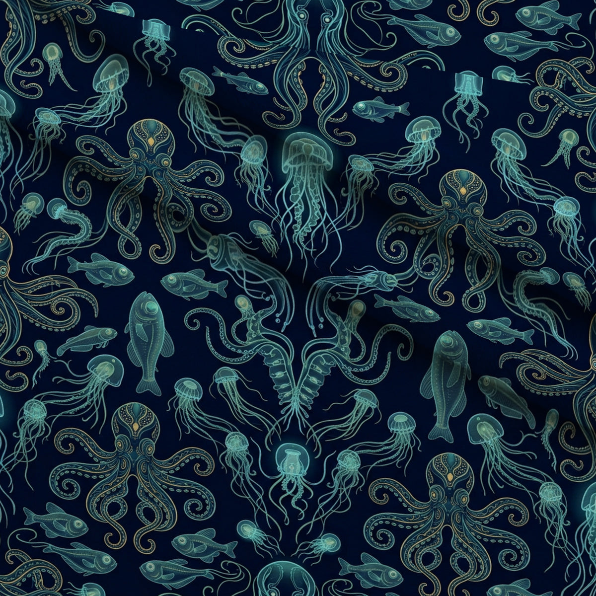 Neon Abyss Pattern 88 Minky Fabric — plush minky folded close-up preview (mv-minky-v1:lying)