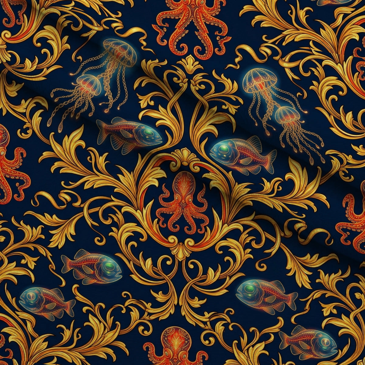 Neon Abyss Pattern 9 Minky Fabric — plush minky folded close-up preview (mv-minky-v1:lying)