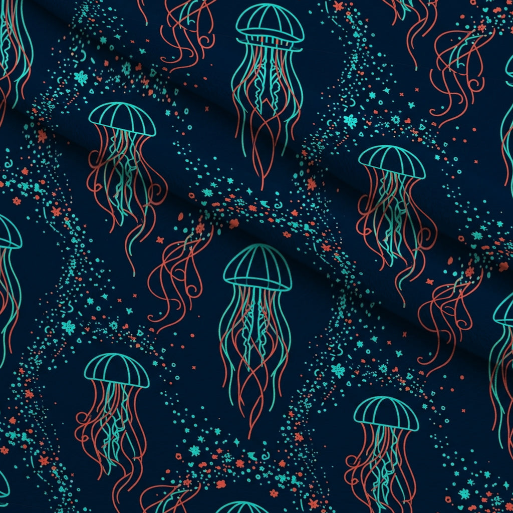 Neon Abyss Pattern 90 Minky Fabric — plush minky folded close-up preview (mv-minky-v1:lying)
