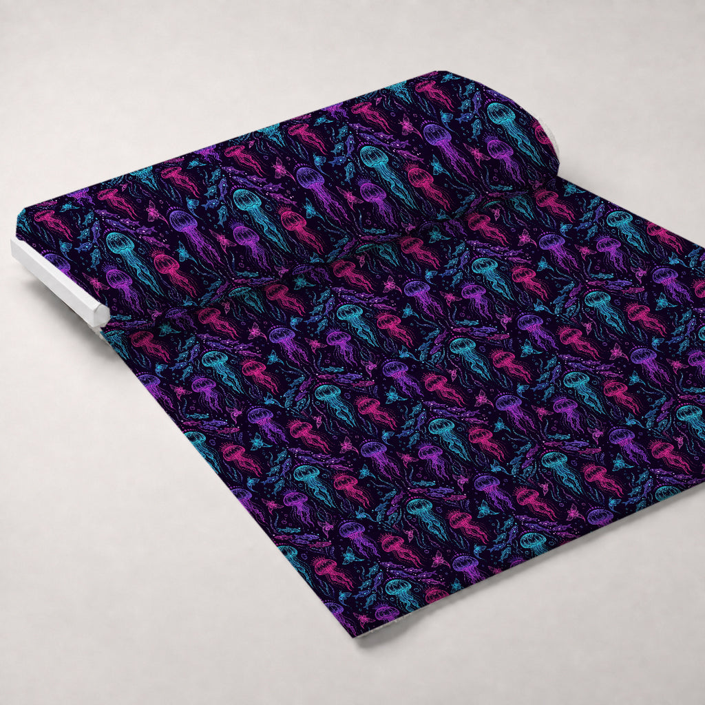Neon Abyss Pattern 94 Minky Fabric — plush minky unrolled bolt preview (mv-minky-v1:bolt)