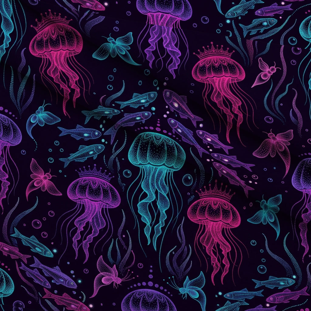 Neon Abyss Pattern 94 Minky Fabric — plush minky folded close-up preview (mv-minky-v1:lying)