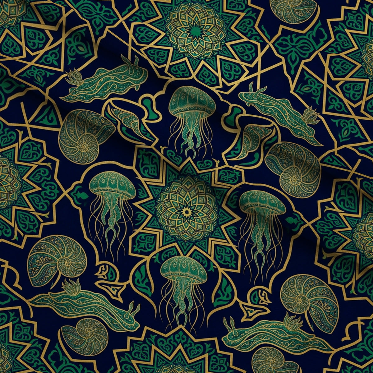Neon Abyss Pattern 96 Minky Fabric — plush minky folded close-up preview (mv-minky-v1:lying)