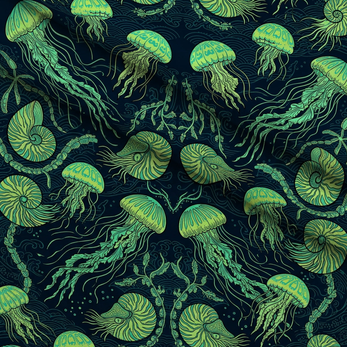 Neon Abyss Pattern 97 Minky Fabric — plush minky folded close-up preview (mv-minky-v1:lying)