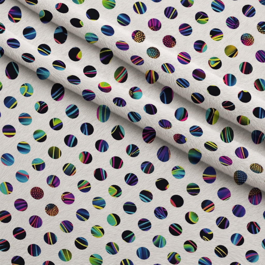 Neon Daisy Pattern 21 Minky Fabric — plush minky folded close-up preview (mv-minky-v1:lying)