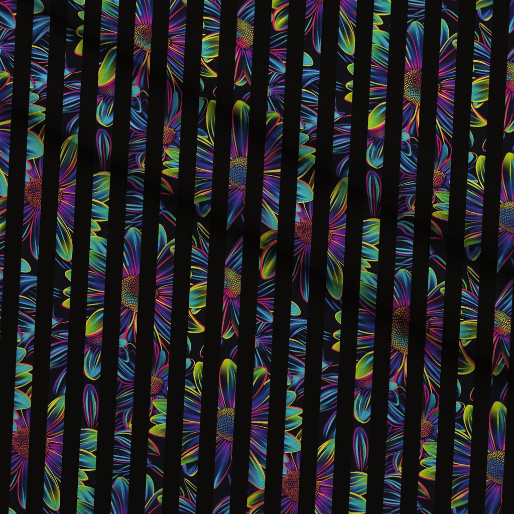 Neon Daisy Pattern 27 Minky Fabric — plush minky folded close-up preview (mv-minky-v1:lying)