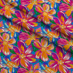 Neon Petal Pop Pattern 10 Minky Fabric — plush minky folded close-up preview (mv-minky-v1:lying)