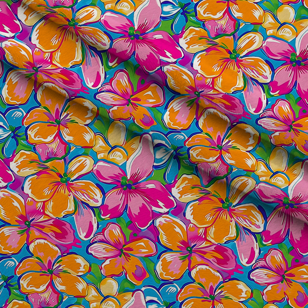 Neon Petal Pop Pattern 11 Minky Fabric — plush minky folded close-up preview (mv-minky-v1:lying)