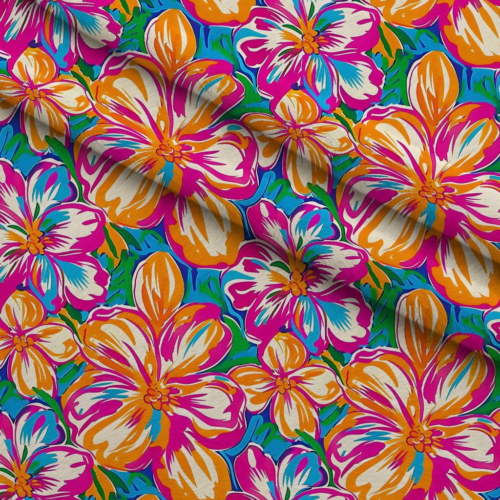 Neon Petal Pop Pattern 13 Minky Fabric — plush minky folded close-up preview (mv-minky-v1:lying)