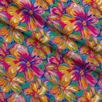 Neon Petal Pop Pattern 14 Minky Fabric — plush minky folded close-up preview (mv-minky-v1:lying)