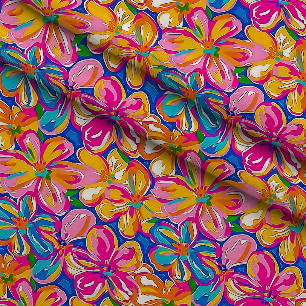 Neon Petal Pop Pattern 15 Minky Fabric — plush minky folded close-up preview (mv-minky-v1:lying)