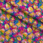 Neon Petal Pop Pattern 16 Minky Fabric — plush minky folded close-up preview (mv-minky-v1:lying)
