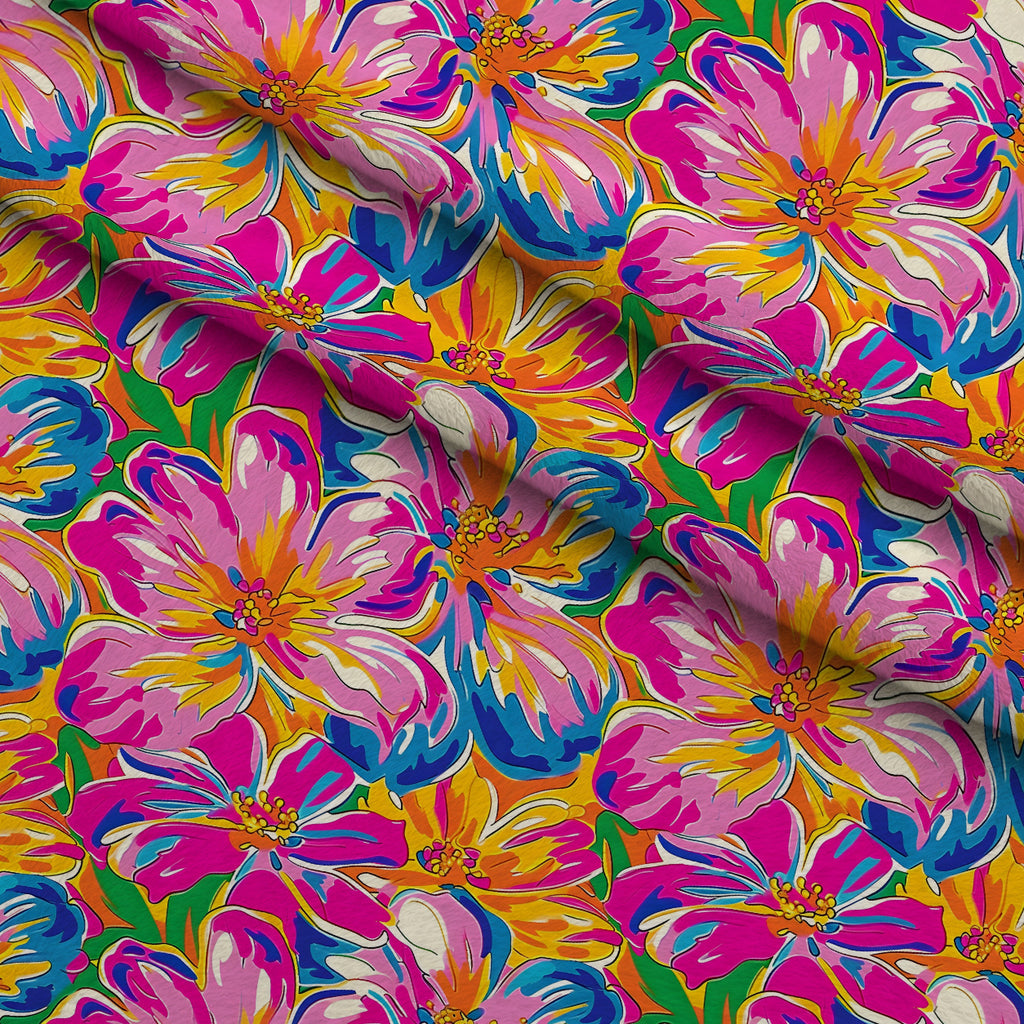 Neon Petal Pop Pattern 17 Minky Fabric — plush minky folded close-up preview (mv-minky-v1:lying)