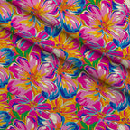 Neon Petal Pop Pattern 17 Minky Fabric — plush minky folded close-up preview (mv-minky-v1:lying)