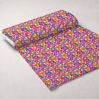Neon Petal Pop Pattern 20 Minky Fabric — plush minky unrolled bolt preview (mv-minky-v1:bolt)