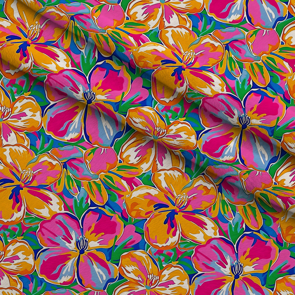 Neon Petal Pop Pattern 8 Minky Fabric — plush minky folded close-up preview (mv-minky-v1:lying)