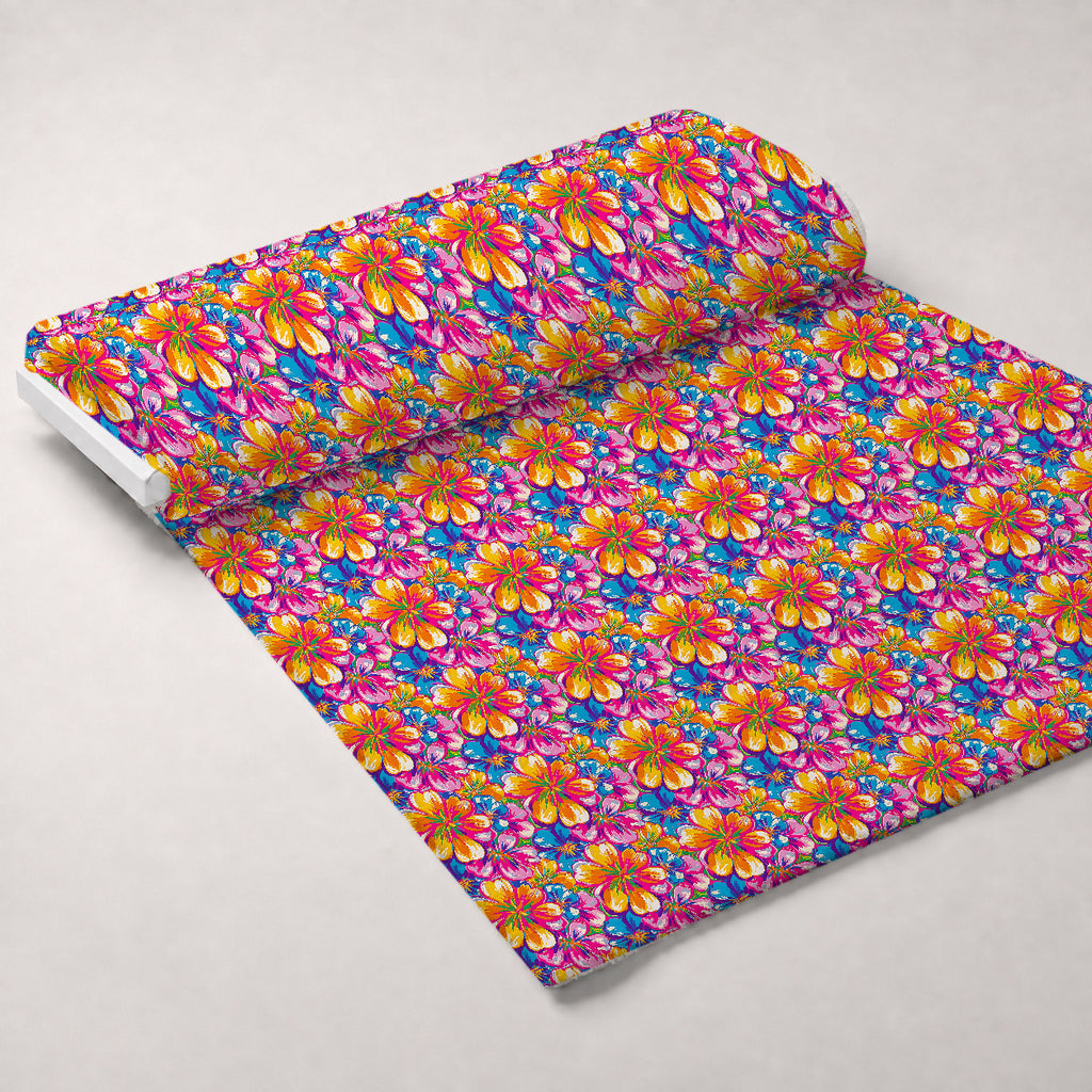 Neon Petal Pop Pattern 9 Minky Fabric — plush minky unrolled bolt preview (mv-minky-v1:bolt)