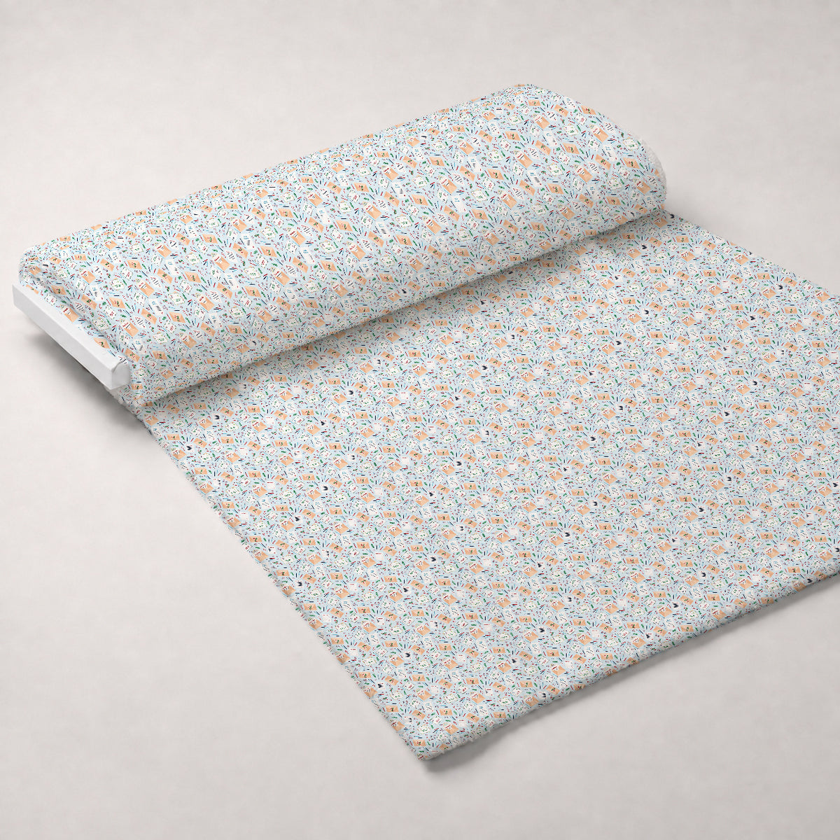 North Pole Post Pattern 11 Minky Fabric — plush minky unrolled bolt preview (mv-minky-v1:bolt)