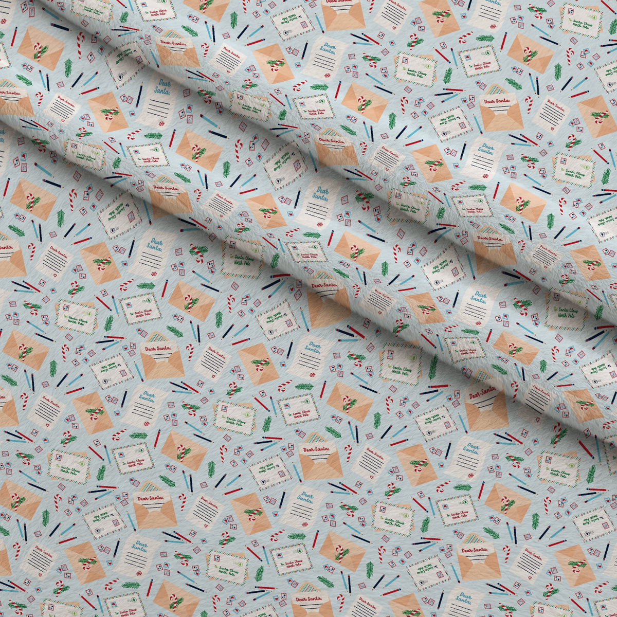 North Pole Post Pattern 11 Minky Fabric — plush minky folded close-up preview (mv-minky-v1:lying)