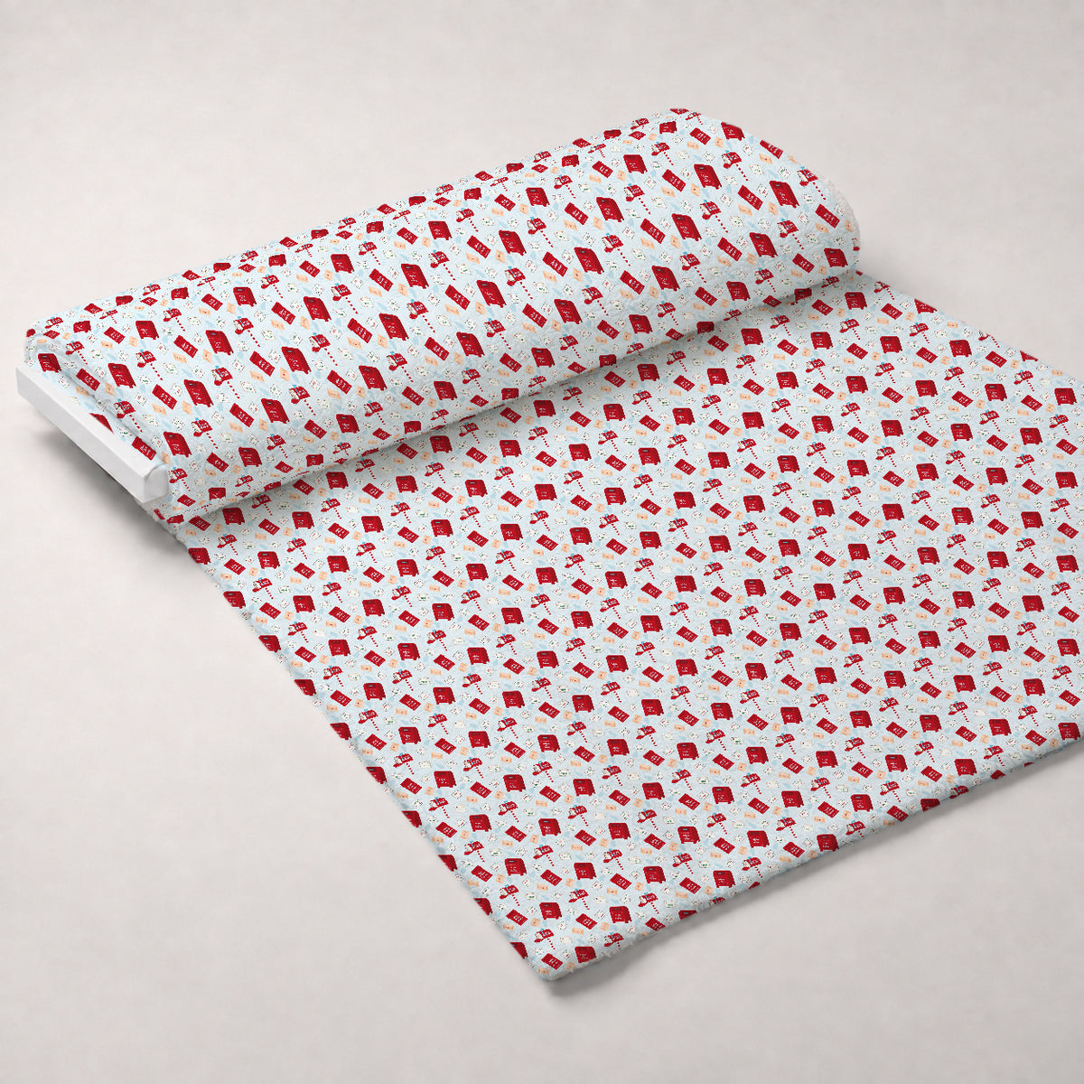 North Pole Post Pattern 12 Minky Fabric — plush minky unrolled bolt preview (mv-minky-v1:bolt)