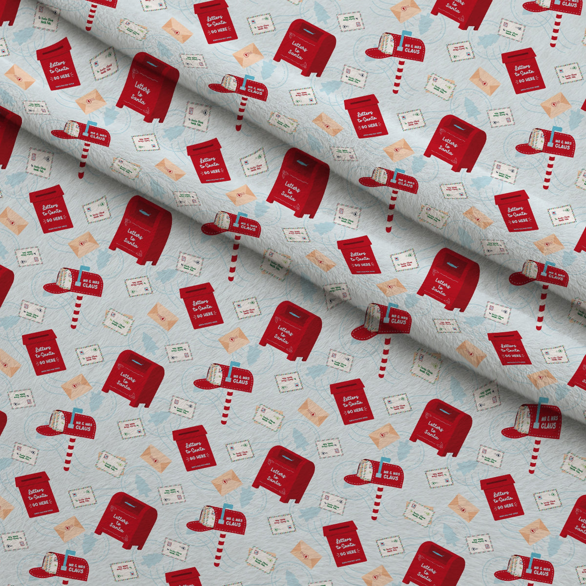 North Pole Post Pattern 12 Minky Fabric — plush minky folded close-up preview (mv-minky-v1:lying)