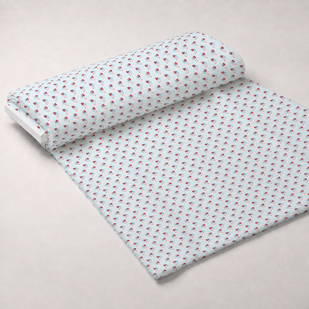 North Pole Post Pattern 13 Minky Fabric — plush minky unrolled bolt preview (mv-minky-v1:bolt)