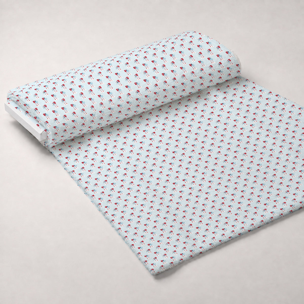 North Pole Post Pattern 13 Minky Fabric — plush minky unrolled bolt preview (mv-minky-v1:bolt)