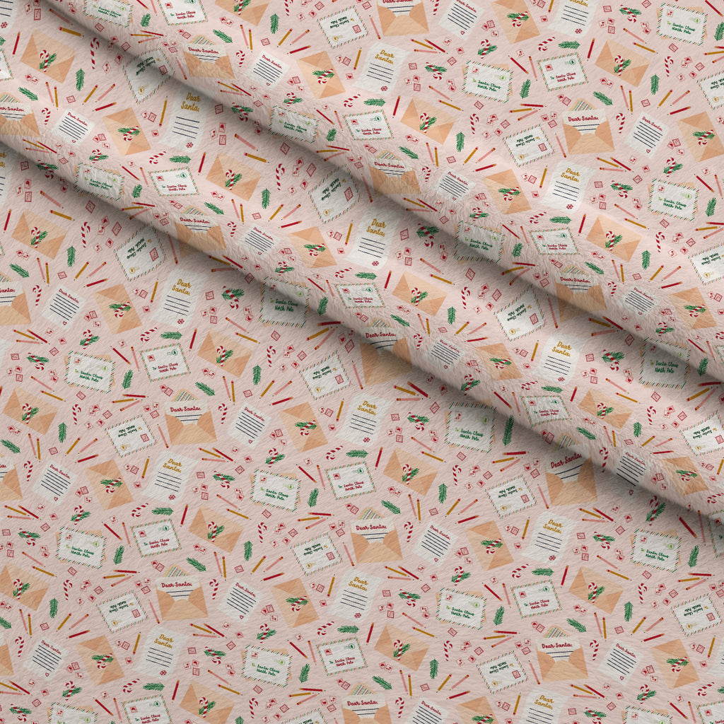 North Pole Post Pattern 3 Minky Fabric — plush minky folded close-up preview (mv-minky-v1:lying)