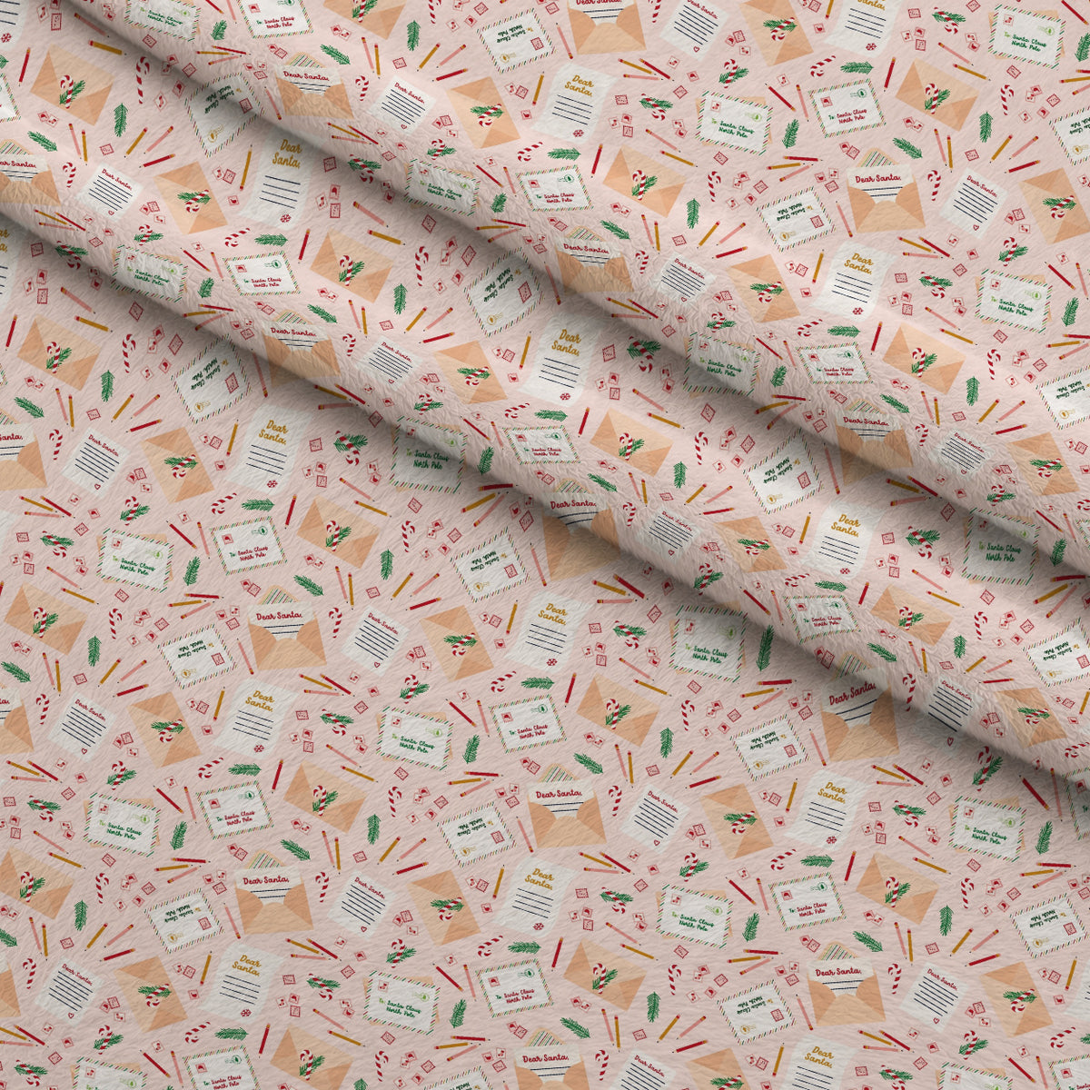 North Pole Post Pattern 3 Minky Fabric — plush minky folded close-up preview (mv-minky-v1:lying)