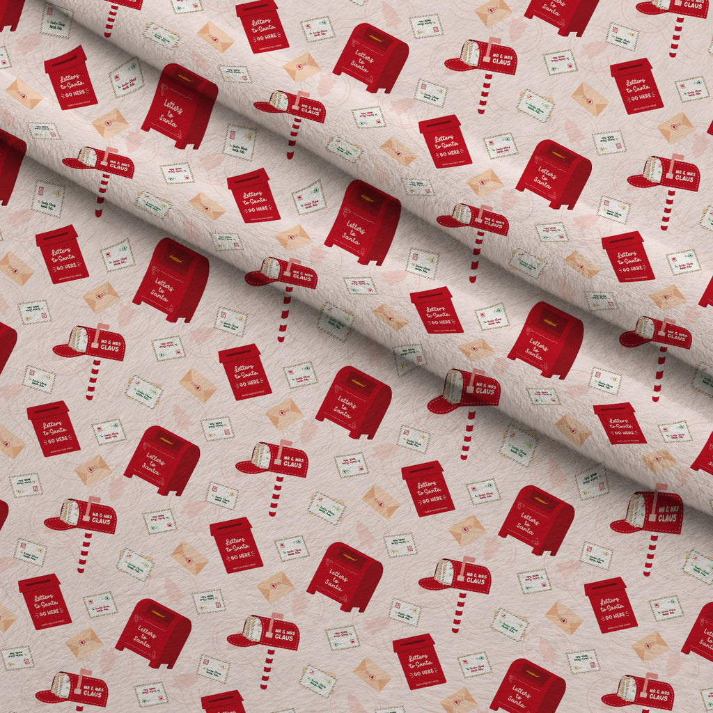 North Pole Post Pattern 4 Minky Fabric — plush minky folded close-up preview (mv-minky-v1:lying)