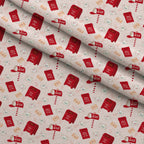North Pole Post Pattern 4 Minky Fabric — plush minky folded close-up preview (mv-minky-v1:lying)