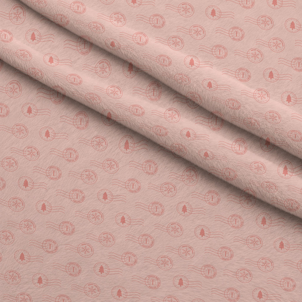 North Pole Post Pattern 6 Minky Fabric — plush minky folded close-up preview (mv-minky-v1:lying)